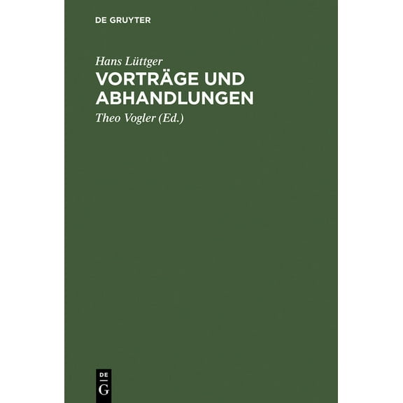 VortrÃ¤ge und Abhandlungen, (Hardcover)
