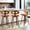 Brown, variant on 360° Swivel Rattan Bar Stools Set of 2, Counter Height Modern Kitchen Island Stools With Footrest, Uphostered Cushion, Comfortable Durable, White