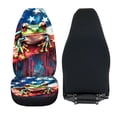 thumbnail image 6 of XYZCANDO Car Seat Covers Stretchy Cloth Car Front Seat Covers Car Seat Cover Set Lightweight Anti-Slip Truck SUV, Frog and American Flag Design, 6 of 10