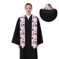thumbnail image 4 of Xecao Eiffel Tower and Butterflies Print Graduation Shawl Stole Honor Stole Adult 72" Academic Commencements, 4 of 7