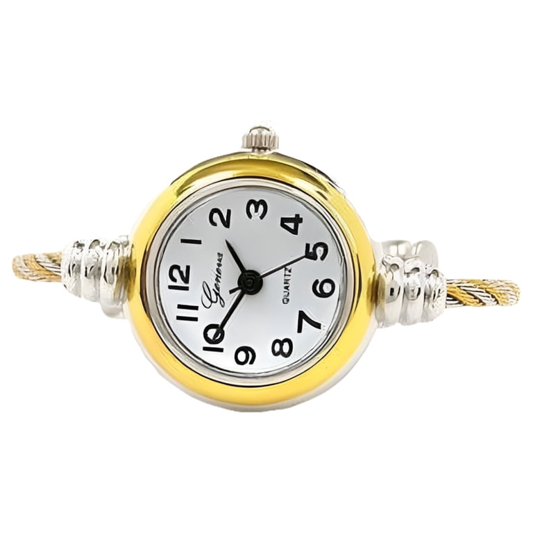 Geneva Two-Tone Gold Silver Cable Band Bangle Watch with  display picture 2