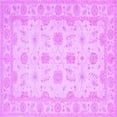 thumbnail image 1 of Ahgly Company Indoor Square Oriental Purple Traditional Area Rugs, 6' Square, 1 of 4