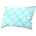 thumbnail image 2 of Lake Blue Tartan Velvet Oblong Lumbar Plush Throw Pillow Cover/Shams Cushion Case - 16x24in - Decorative Invisible Zipper Design for Couch Sofa Pillowcase Only, 2 of 5