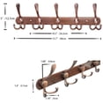 thumbnail image 4 of Perchero de pared de acero inoxidable, ganchos de pared, 20 ganchos, dorado, 4 of 4