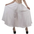 thumbnail image 2 of Moomaya WoMen's Flair Wide Leg Plazzo Pants Solid Color Elastic Waist Bottomwear, 2 of 6