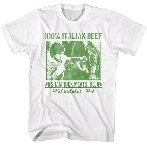 Rocky Italian Beef White Adult T-Shirt