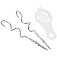 thumbnail image 2 of Luxshiny 1 Set Dough Hooks for Hand Mixer Stainless Steel Attachment Hooks for Baking Use, 2 of 7
