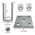 thumbnail image 2 of U Bolts & Plate Kit for Boat Trailer Axle Leaf Springs Galvanized Zinc, 2 1/8"W x 4 3/4"L, 2 of 5