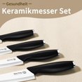 thumbnail image 2 of Ceramic Knife Set - Ceramic Knives Set for Kitchen, Ceramic Kitchen Knives with Covers, 6" Bread Knife 6" Chef Knife 5" Utility Knife 4" Fruit Knife 3" Paring Knife Peeler, Rust Free Proof, 2 of 7