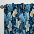 thumbnail image 4 of Designart "Serene Blue White Floral Bliss III" Floral Room Darkening Curtain Single Panel, 4 of 6