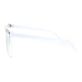 thumbnail image 3 of Womens Gold Metal Stud Crop Bottom Oversize Cat Eye Eyeglasses White, 3 of 4