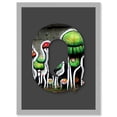 thumbnail image 1 of Letter Q Abstract Trippy Grey Green Decorative Graffiti Mural Alphabet Initial Stencil Artwork Framed Wall Art Print A4, 1 of 4