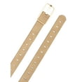 thumbnail image 2 of Time and Tru Women's Slotted Perforated Suede Belt, Camel, 2 of 2