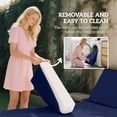 thumbnail image 3 of LLLLZASD Chaise Lounge Cushions Outdoor Set of 2, Fade Resistant, 72 x 21 x 3 in Sun Lounger Replacement Cushions, Patio Lounge Chair Pads with Removable Cover for Pool, Beach, Deck, Lawn, Navy Blue, 3 of 7