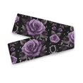 thumbnail image 7 of Yayeee Table Runner 70 inches Long Home Kitchen Dinning Party Decoration, Black Roses, 7 of 7