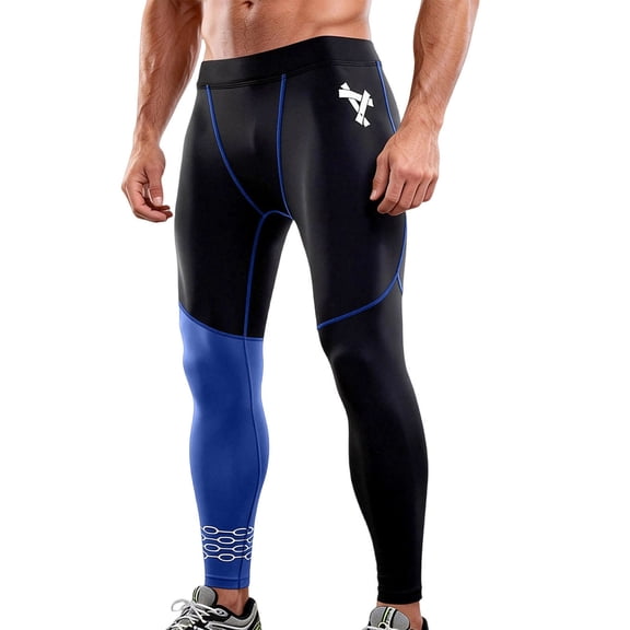 ZACPNCV Mens Athletic Base Layer Tights Compression Pants Breathable Moisture Wicking Workout Running Gym Leggings