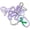 Purple Meta, variant on Jibbitz Figure Skating Shoe Charms 5-Pack