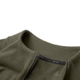 thumbnail image 6 of Outdoor Athletic Shirts for Men Quarter Zipper Stand Collar Tops with Long Sleeve Spring Running Hiking Activewear Army Green 2XL, 6 of 9