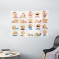 thumbnail image 1 of Gender Reveal Decorations Tapestry, Newborn Composition in Various Gestures Crying Sleeping Smiling, Wall Hanging for Bedroom Living Room Dorm Decor, 60W X 40L Inches, Multicolor, by Ambesonne, 1 of 2