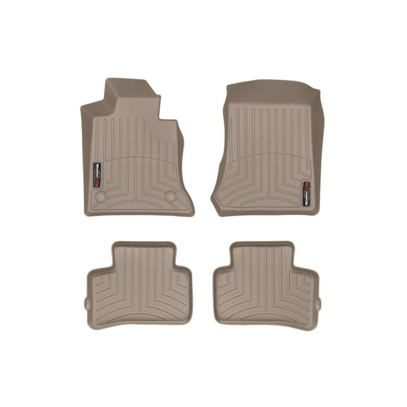 WeatherTech Custom Fit FloorLiners compatible with 2010-2012 Mercedes GLK-Class - 1st & 2nd Row (2-pc. Rear Liner), Tan