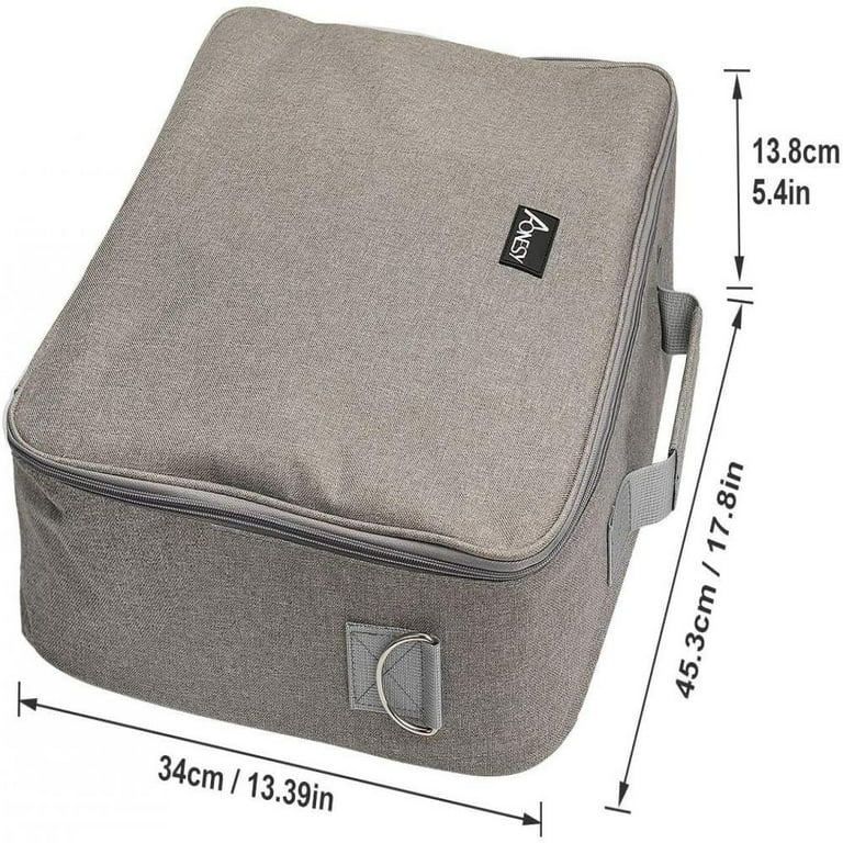 Plutput Double-Layer Carrying Case for Cricut Maker Expolre,Carrying Bags for Cricut Explore AIR/AIR 2,Cricut Cutting Machine ,Gray, Adult Unisex
