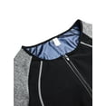thumbnail image 6 of Black Sauna Workout Shirt for Men Sweat Suit Weight Loss Training Body Shaper Zipper Short Sleeve Slimming Shirt, 6 of 6