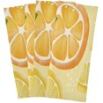 thumbnail image 6 of Tropical Fruits Bright Orange Tea Towels 4 Pack Lemon Fresh Kitchen Dish Cloth with Hanging Loop, 18"x28" Lint-Free Absorbent Towel for Kitchen Drying Wiping and Cleaning, 6 of 7