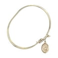 thumbnail image 2 of 5 3/4 inch Oval Eye Hook Bangle Bracelet w/ St. Thomas Aquinas in Gold-Filled, 2 of 3