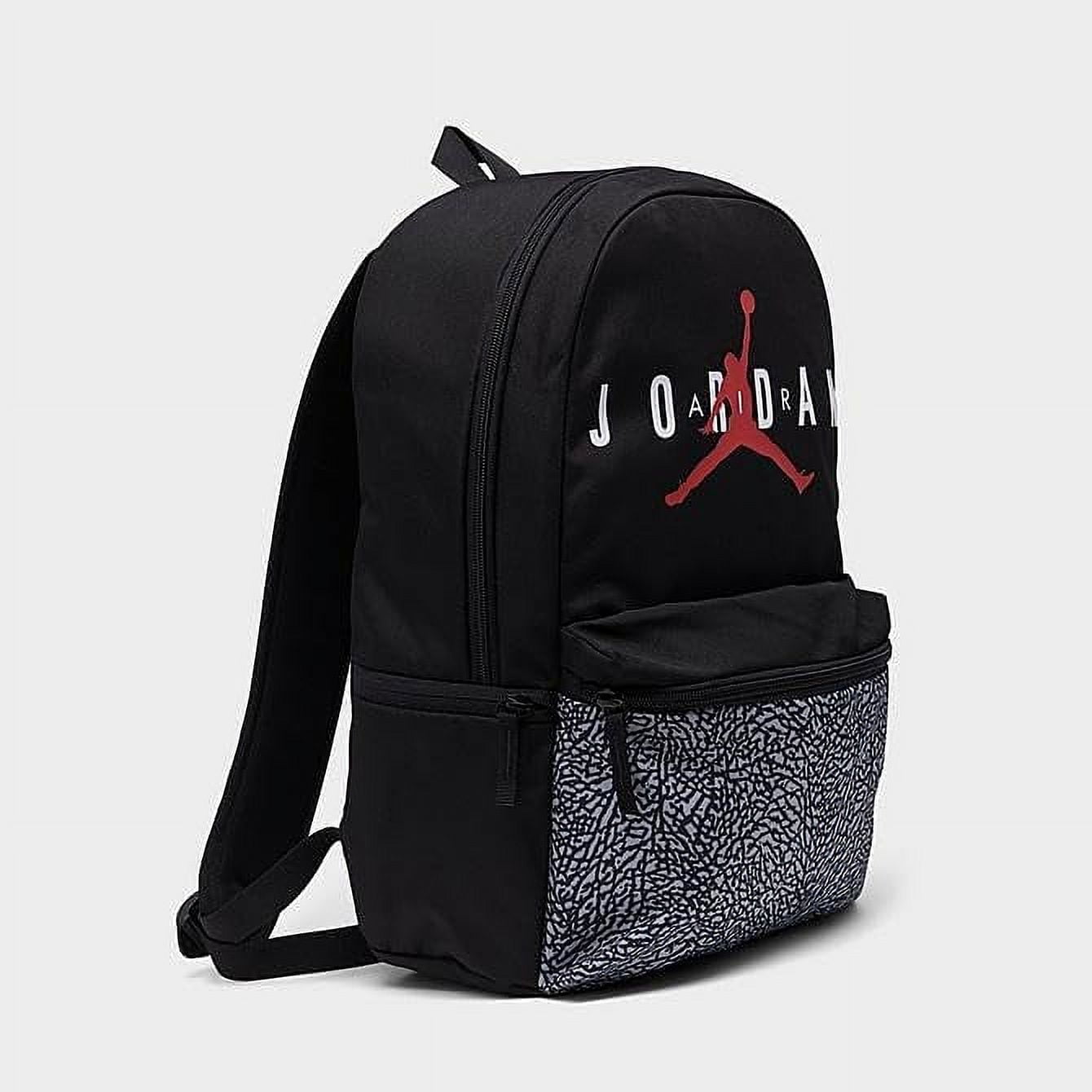 Air Jordan HBR Backpack Black Elephant Print 9A0462 100 Sz Large (11.5" L x 6" D x 17.5" H)