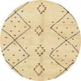 thumbnail image 1 of Ahgly Company Indoor Round Abstract Brown Gold Solid Area Rugs, 5' Round, 1 of 6