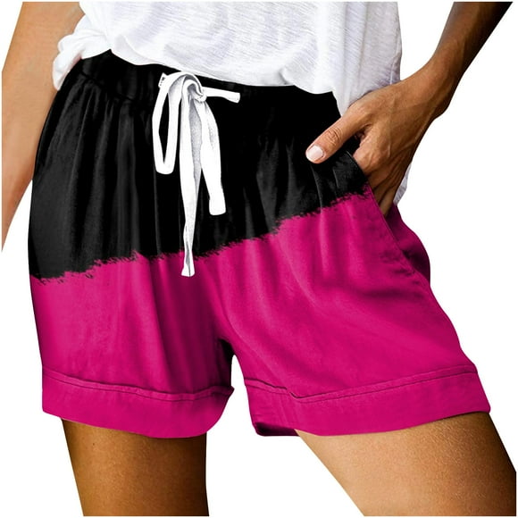 Beach Shorts for Women Casual Lightweight Lounge Short Pants High Waist Drawstring Loose Fit Womens Summer Shorts