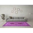 thumbnail image 3 of Ahgly Company Indoor Square Medallion Purple Traditional Area Rugs, 6' Square, 3 of 4