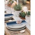 thumbnail image 6 of Cloth Napkins Set of 4 - 20x20 Inches, Ombre Dark Blue Washable Reusable Table Napkins, Gradient White Abstract Minimalist Stripe Soft & Absortbent Dining Napkin for Party Wedding Hotel Restaurant, 6 of 8