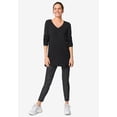 thumbnail image 6 of ellos Women's Plus Size V-Neck Sweater Tunic - 10/12, Black, 6 of 6