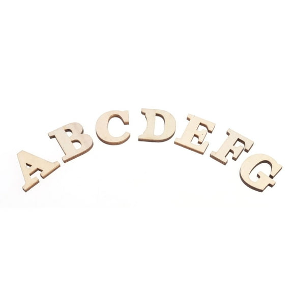 CRAFTHROU 26Pack Alphabet Toys Wooden Letter Prop for Home Decoration
