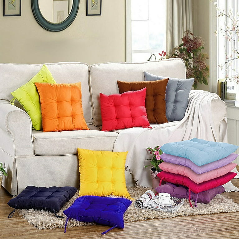 Octorose Large Size Set of 4 Soft Micro Suede Dining Office Chair Cushion  Pads 17x17 - Walmart.com