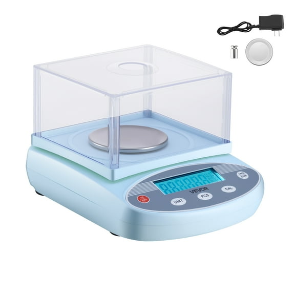 VEVOR Analytical Balance, 200 g x 0.001 g, High Precision Accuracy Lab Scale, 13 Units Electronic Digital Analytical Balance with Glass Draft Shield and Weighing Pan, for Laboratory Jewelry Pharmacy