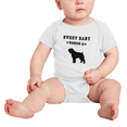thumbnail image 2 of Every Baby Needs A Bouvier des Flandres Dog Funny Baby Romper For Boy Girl 0-3 Months, 2 of 5