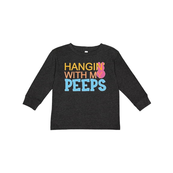 Inktastic Hanging with My Peeps Boys or Girls Long Sleeve Toddler T-Shirt