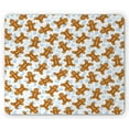 thumbnail image 1 of Gingerbread Man Mouse Pad, Traditional Christmas Cookie Pattern Tile, Rectangle Non-Slip Rubber Mousepad, Pale Caramel Baby Blue, by Ambesonne, 1 of 2