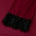 thumbnail image 6 of Lindreshi Bath Robes Female Women Sexy Long Silk Dressing Bath Robe Lace Lingerie Wine Red Nightdress, 6 of 9