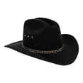 thumbnail image 1 of Western Black Child Cowboy Hat For Kids (Black/Gold Band), 1 of 2