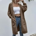 thumbnail image 2 of Yuyuzo Long Cardigans for Women Open Front Long Sleeve Knit Sweates Casual Oversized Solid Color Outwear Fall 2025, 2 of 4