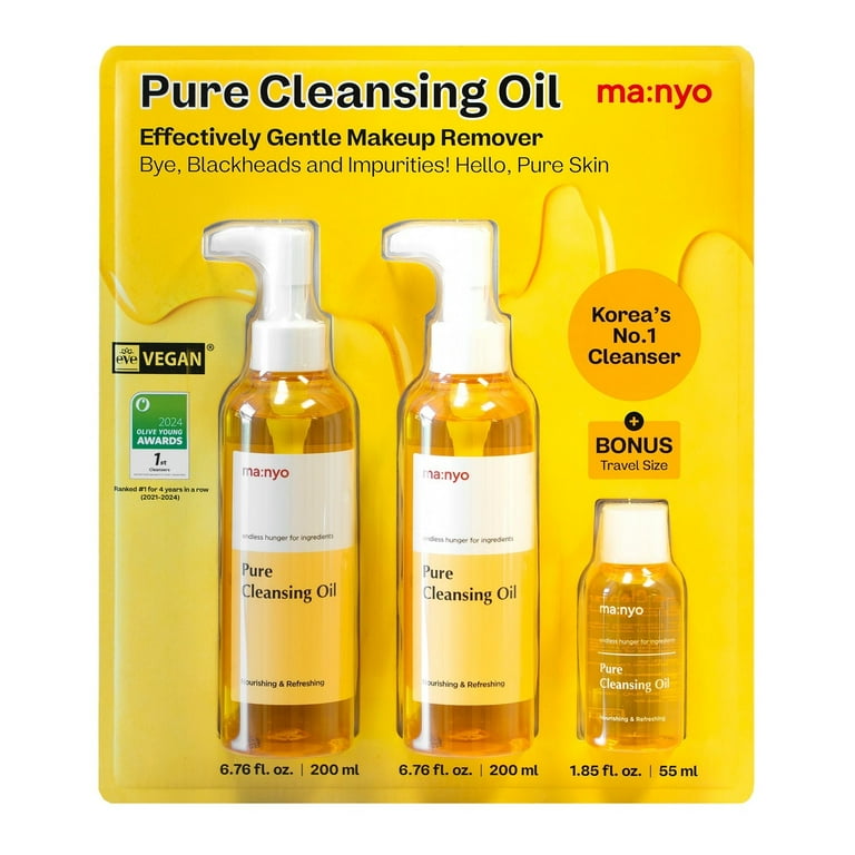 Ma:Nyo Cleansing Oil (2 - 6.7 fl oz & 1 - 1.8 fl oz) - Walmart.com