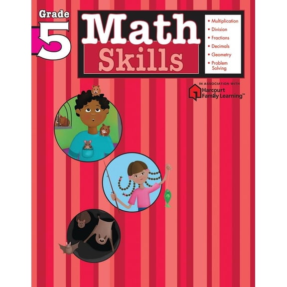 Flash Kids Harcourt Family Learning Math Skills: Grade 5 (Flash Kids Harcourt Family Learning), (Paperback)