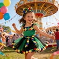 thumbnail image 2 of Byoo Toddler Girls' Rainbow Tutu Dress Sleeveless Bow Waist Tulle Party Dresses Kids Celebration Party Dress, 2 of 4