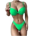 thumbnail image 2 of HUPOM Black Panties For Women Underwear For Women Bikini Activewear None Elastic Waist Green S, 2 of 9