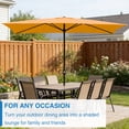 thumbnail image 4 of Abble 10x6.5ft Rectangular Patio Umbrella with Crank Handle, Outdoor Market Umbrella with 6 Sturdy Umbrella Ribs, Waterproof, Orange, 4 of 10