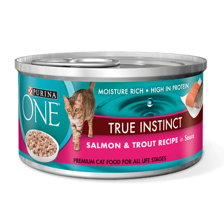 (2 Pack) Purina ONE True Instinct Salmon & Trout Recipe Wet Cat Food, 3 oz