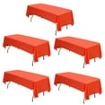 thumbnail image 6 of Efavormart 5 Pack Red Rectangle Plastic Table Covers, 54"x108" PVC Waterproof Disposable Tablecloths, 6 of 6